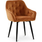 Dining chair with armrests - upholstered in velvet - Alene