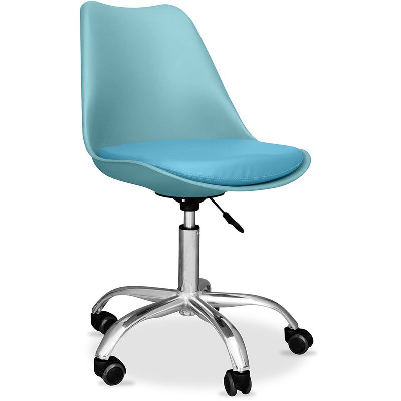 Chaise de bureau avec roulettes - Chaise de bureau pivotante - Tulip