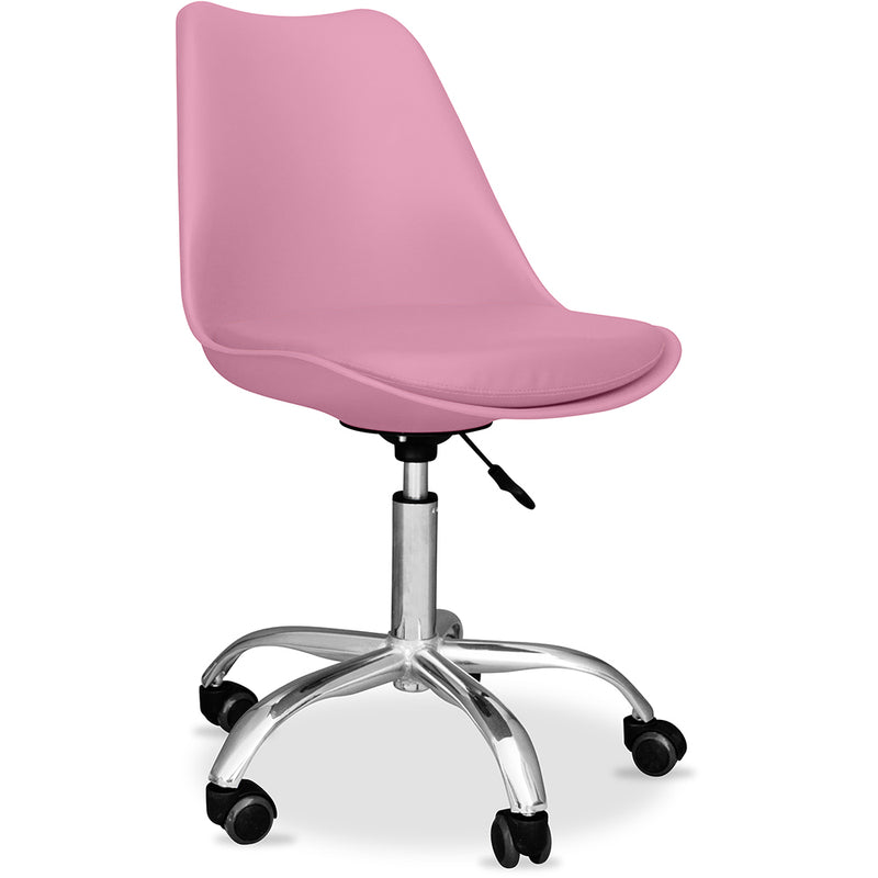 Chaise de bureau avec roulettes - Chaise de bureau pivotante - Tulip