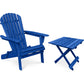 Outdoor Armchair and Outdoor and Garden Table Set - Wood - Alana