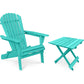 Outdoor Armchair and Outdoor and Garden Table Set - Wood - Alana