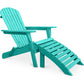Terrace chair with footrest - Wooden garden chair - Alana