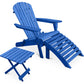 Pack Chaise d'extérieur avec pouf et table d'extérieur et de jardin - Bois - Alana