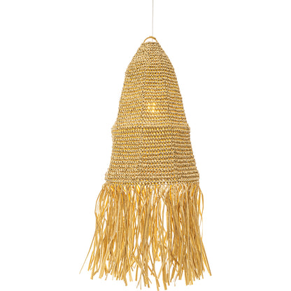Lampe de plafond en raphia - Lampe suspendue au stile Boho Bali - Uoc