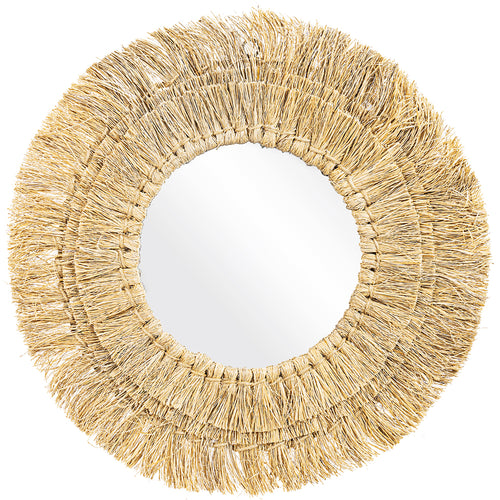 Lustro ścienne - okrągły design boho Bali (60 cm) - Ais