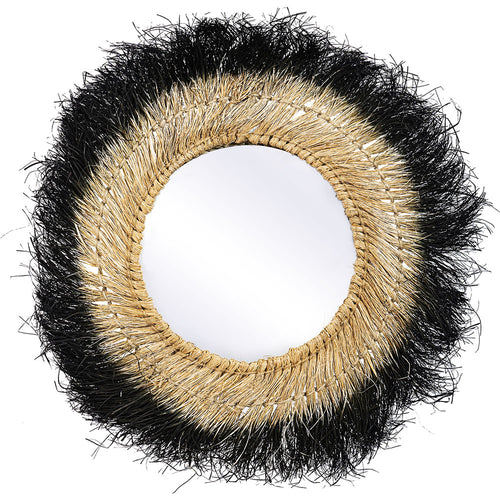 Lustro ścienne - okrągły design boho Bali (60 cm) - Bioe