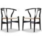 Lot de 2 chaises de salle à manger en bois - Style scandinave - Wish