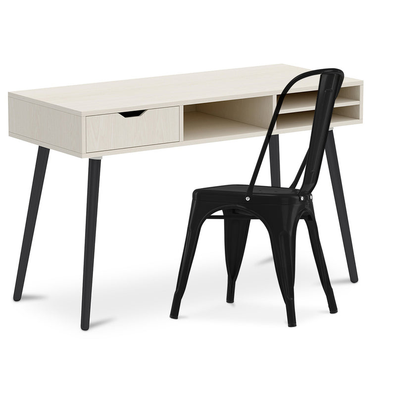 Bureau en Bois - Design Scandinave - Beckett + Chaise de Salle à Manger - Stylix