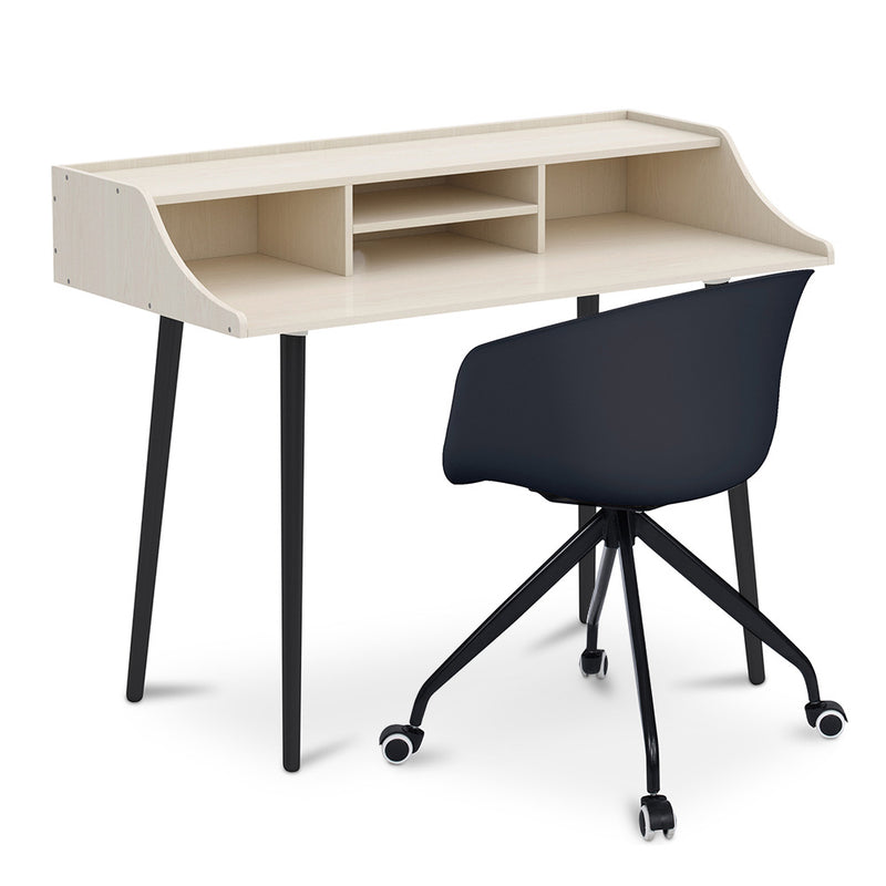 Bureau en Bois - Design Scandinave - Torkel + Chaise de Bureau Design - Joan
