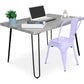 Office Set - Industrial Design 120cm - Hairpin + Dining Chair - Stylix