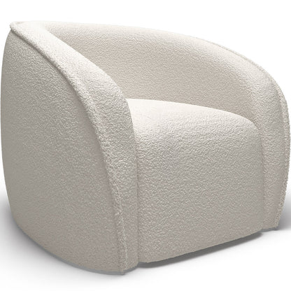 Fauteuil avec accoudoirs - Rembourré en tissu bouclé - Seral