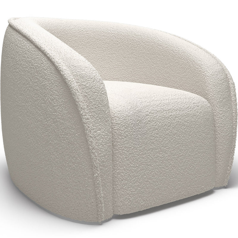Fauteuil avec accoudoirs - Rembourré en tissu bouclé - Seral