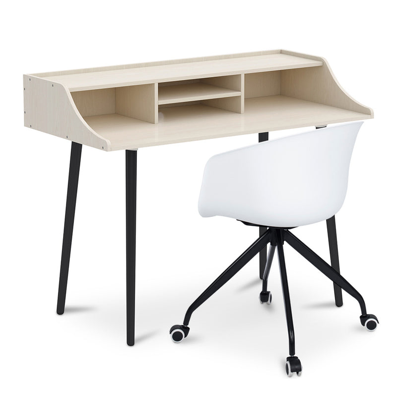 Bureau en Bois - Design Scandinave - Torkel + Chaise de Bureau Design - Joan