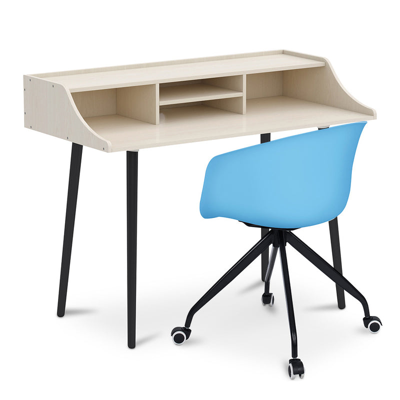 Bureau en Bois - Design Scandinave - Torkel + Chaise de Bureau Design - Joan