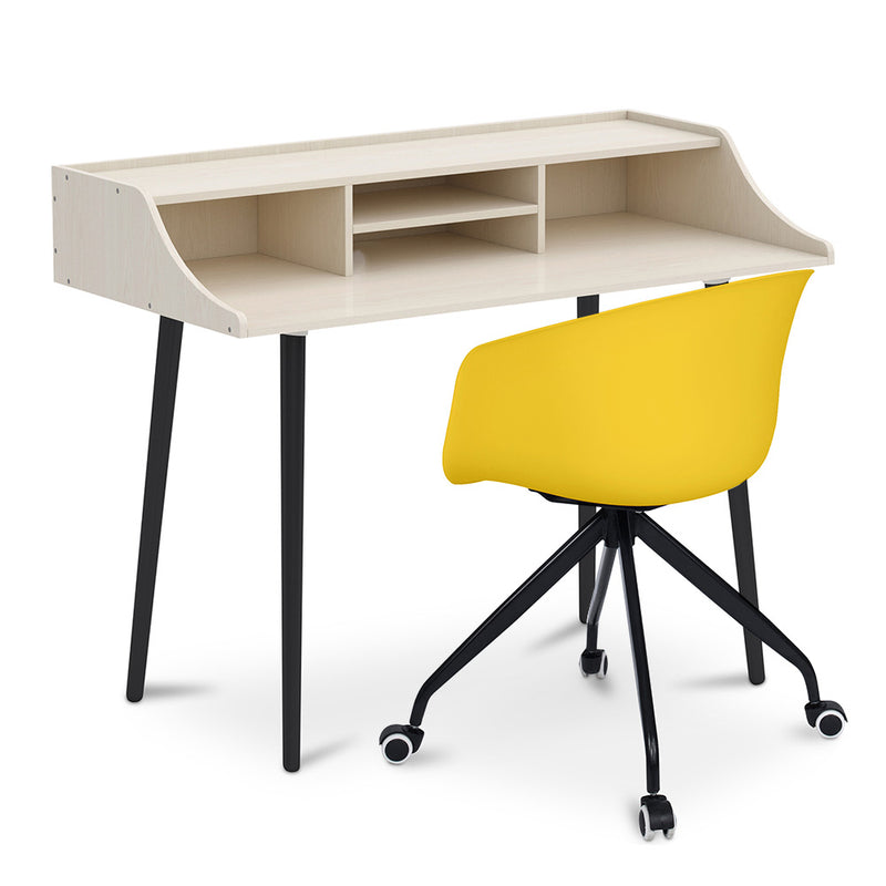 Bureau en Bois - Design Scandinave - Torkel + Chaise de Bureau Design - Joan