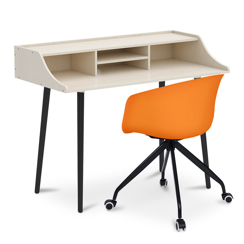 Bureau en Bois - Design Scandinave - Torkel + Chaise de Bureau Design - Joan