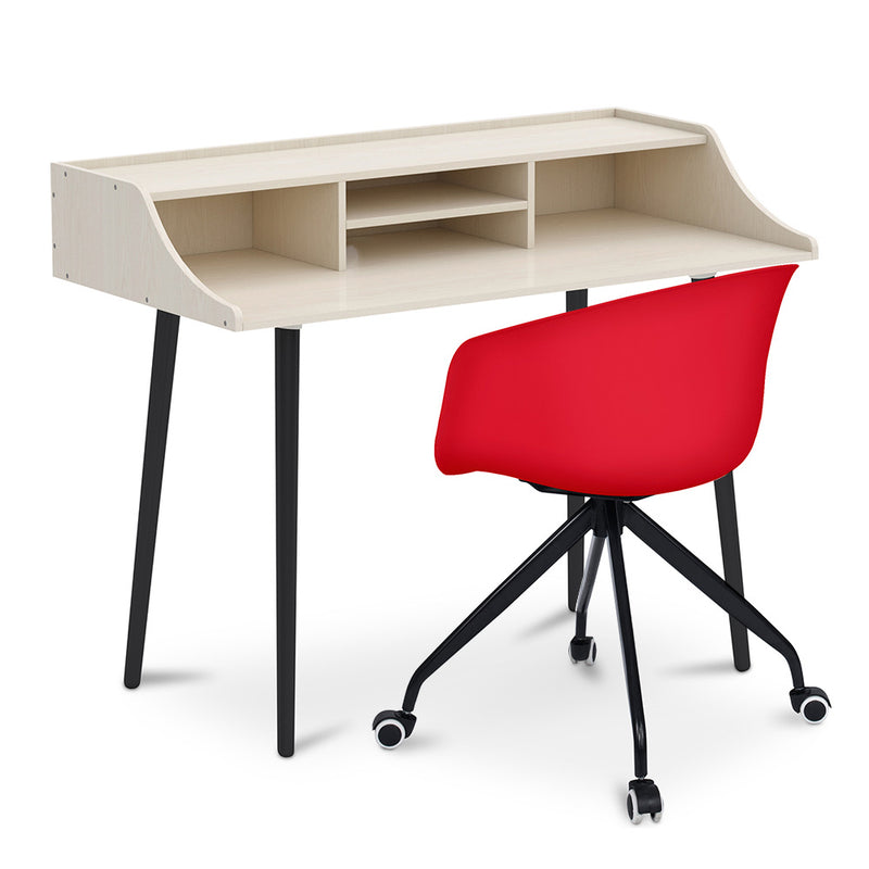 Bureau en Bois - Design Scandinave - Torkel + Chaise de Bureau Design - Joan