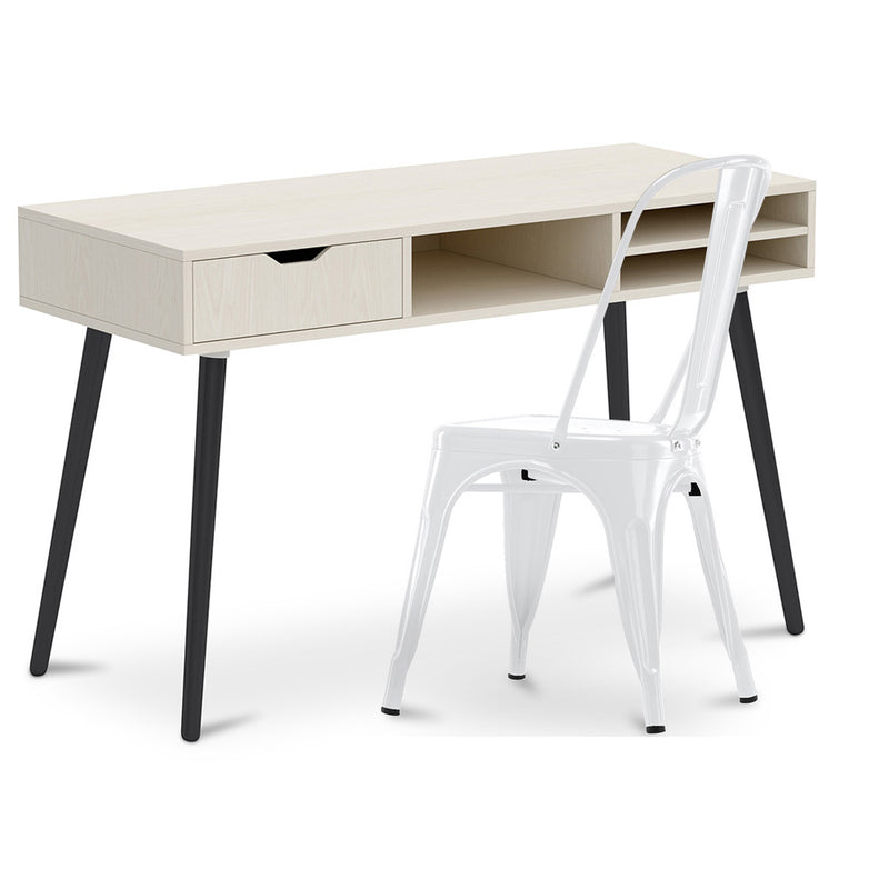Bureau en Bois - Design Scandinave - Beckett + Chaise de Salle à Manger - Stylix