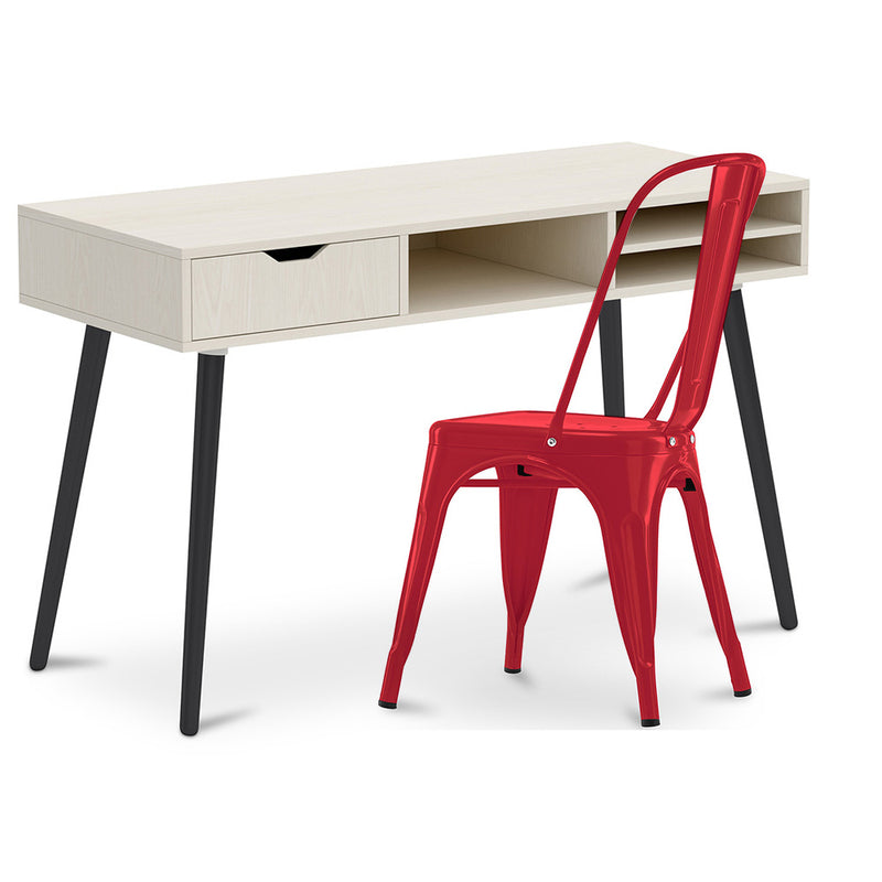Bureau en Bois - Design Scandinave - Beckett + Chaise de Salle à Manger - Stylix