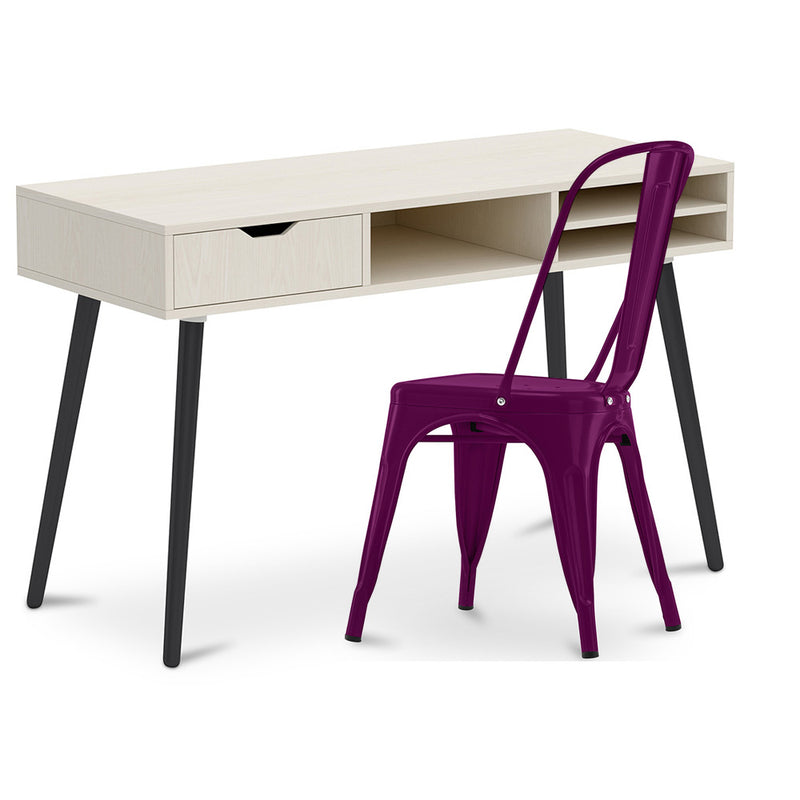 Bureau en Bois - Design Scandinave - Beckett + Chaise de Salle à Manger - Stylix