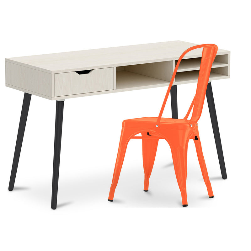 Bureau en Bois - Design Scandinave - Beckett + Chaise de Salle à Manger - Stylix