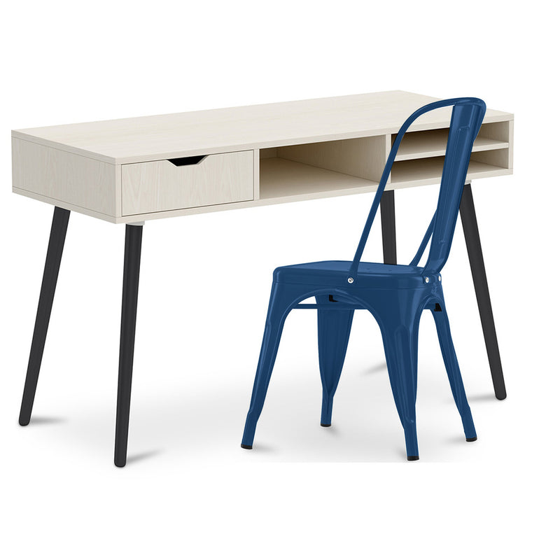 Bureau en Bois - Design Scandinave - Beckett + Chaise de Salle à Manger - Stylix