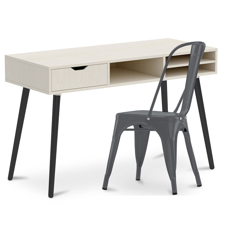 Bureau en Bois - Design Scandinave - Beckett + Chaise de Salle à Manger - Stylix