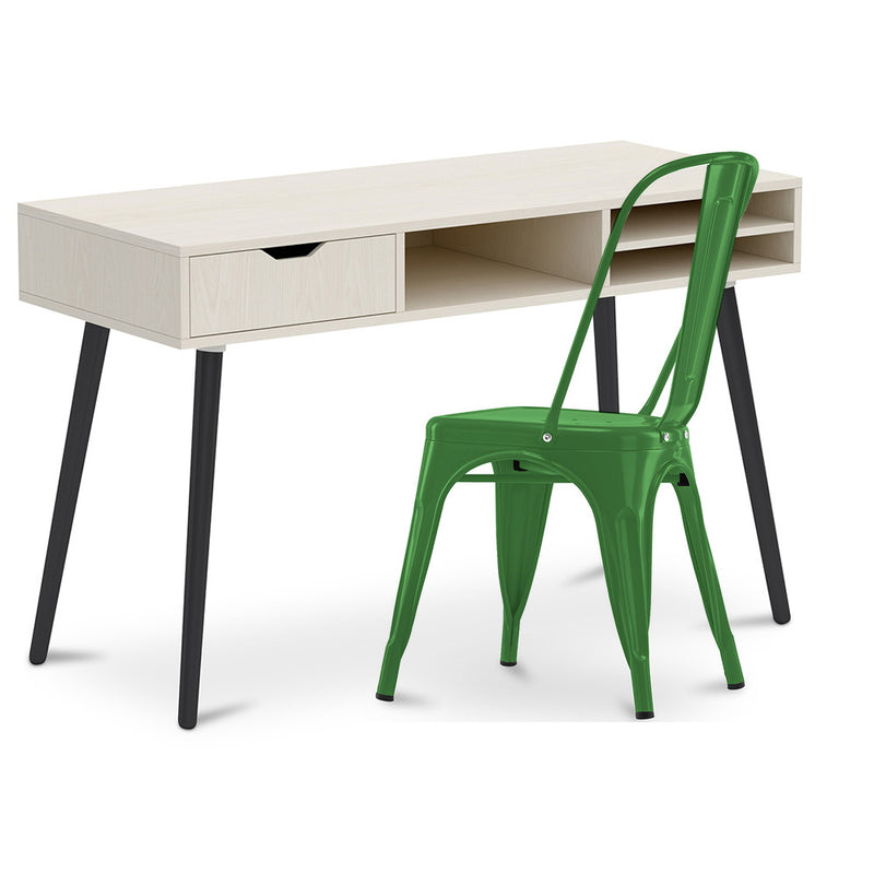 Bureau en Bois - Design Scandinave - Beckett + Chaise de Salle à Manger - Stylix
