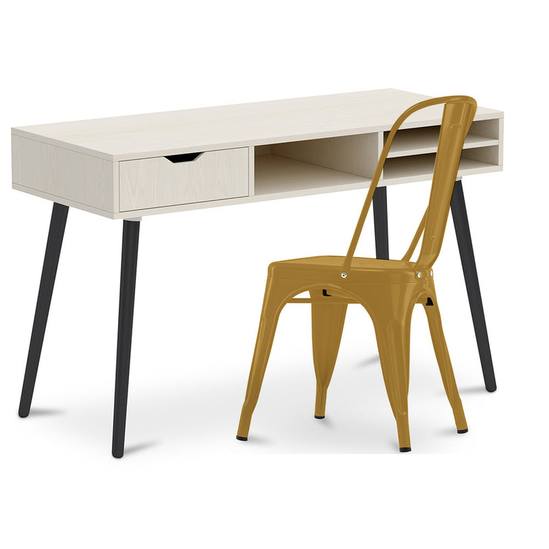 Bureau en Bois - Design Scandinave - Beckett + Chaise de Salle à Manger - Stylix