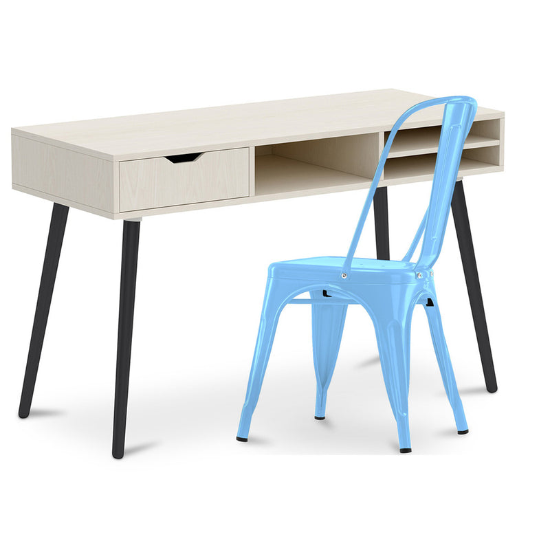 Bureau en Bois - Design Scandinave - Beckett + Chaise de Salle à Manger - Stylix