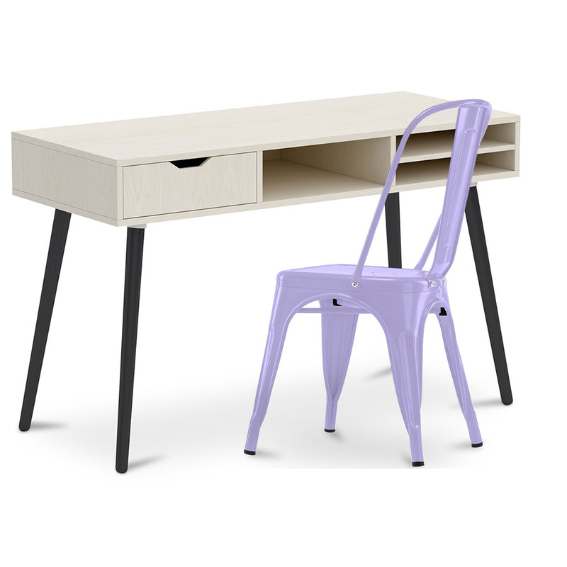 Bureau en Bois - Design Scandinave - Beckett + Chaise de Salle à Manger - Stylix