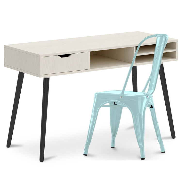 Bureau en Bois - Design Scandinave - Beckett + Chaise de Salle à Manger - Stylix