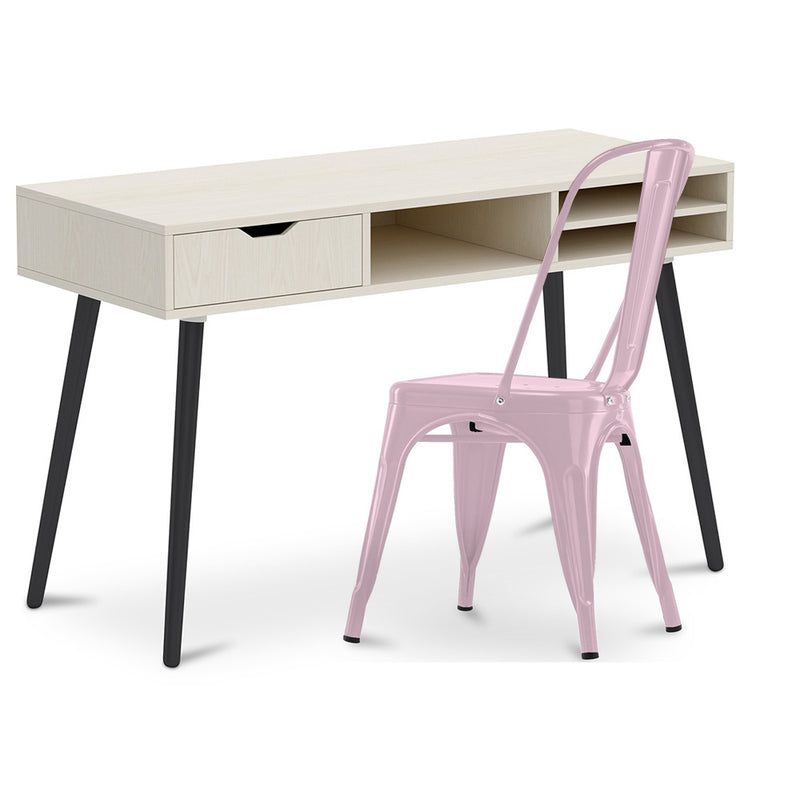 Bureau en Bois - Design Scandinave - Beckett + Chaise de Salle à Manger - Stylix