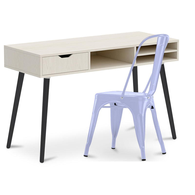 Bureau en Bois - Design Scandinave - Beckett + Chaise de Salle à Manger - Stylix