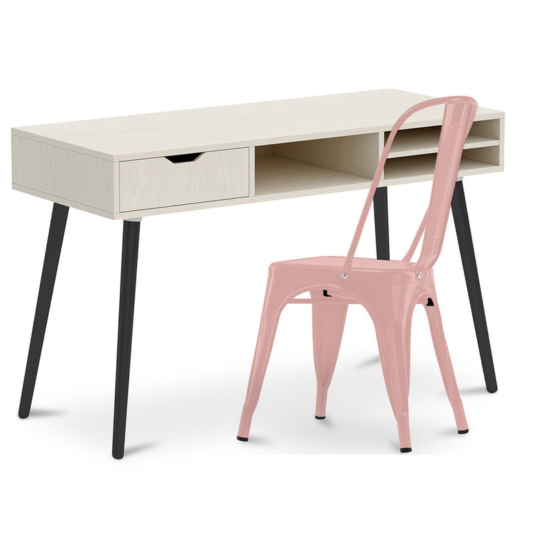 Bureau en Bois - Design Scandinave - Beckett + Chaise de Salle à Manger - Stylix