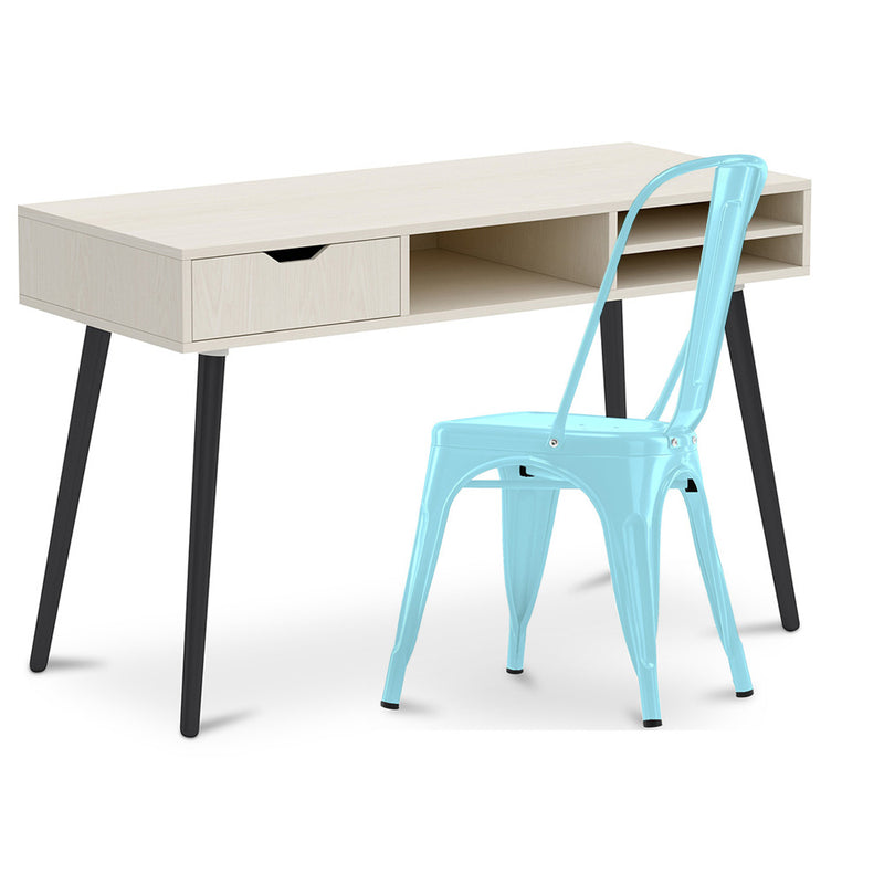 Bureau en Bois - Design Scandinave - Beckett + Chaise de Salle à Manger - Stylix