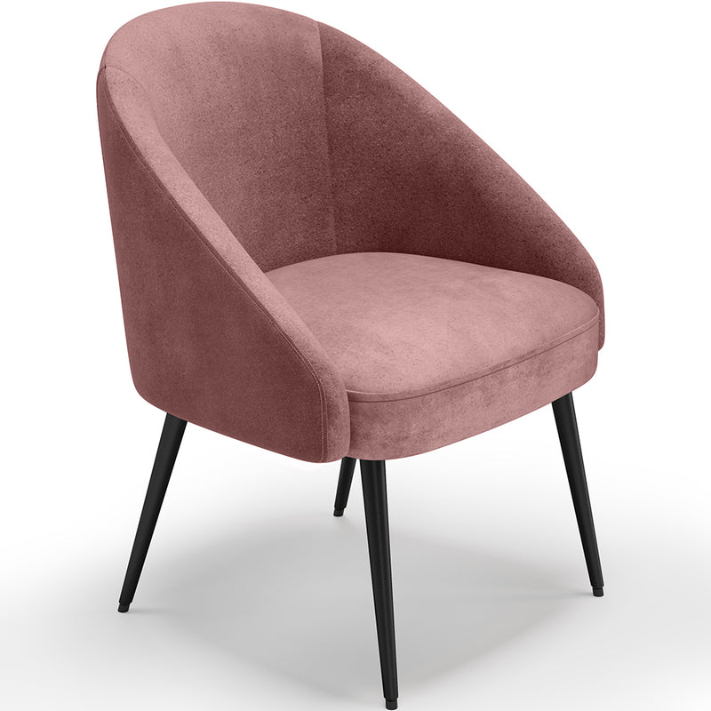 Fauteuil design - Revêtu de velours - Wasda