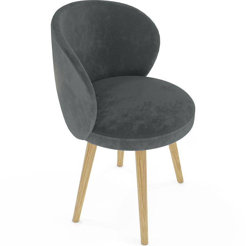 Fauteuil design - tapissé en velours - Yuna
