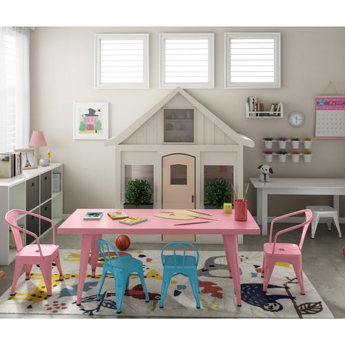 Mesa rectangular para niños - Diseño industrial - 120 cm - Stylix