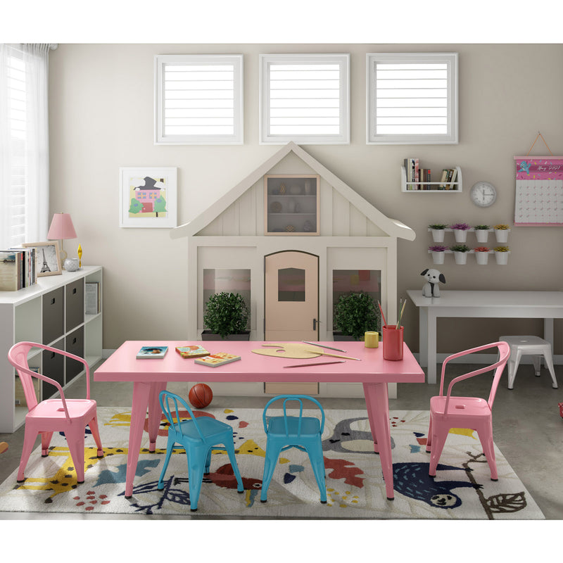 Table rectangulaire pour enfants – design industriel – 120 cm – Stylix