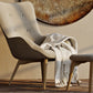 Fauteuil rembourré avec repose-pieds - Style scandinave - Huda