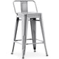 Barkruk met rugleuning - Industrieel ontwerp - 60cm - Nieuwe editie - Stylix