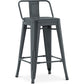 Barhocker mit Rückenlehne - Industriedesign - 60cm - New Edition - Stylix