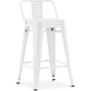 Barkruk met rugleuning - Industrieel ontwerp - 60cm - Nieuwe editie - Stylix