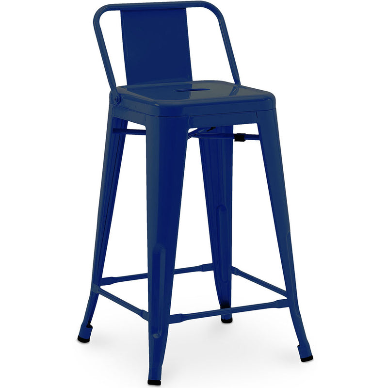 Barhocker mit Rückenlehne - Industriedesign - 60cm - New Edition - Stylix