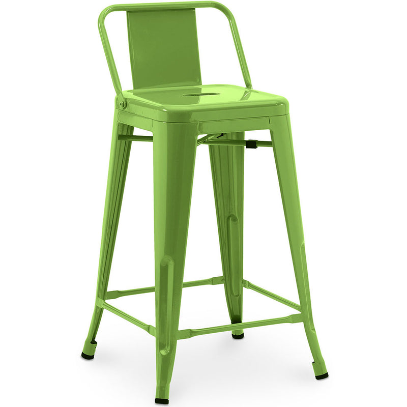 Taburete de Bar con Respaldo - Diseño Industrial - 60cm - New Edition - Stylix