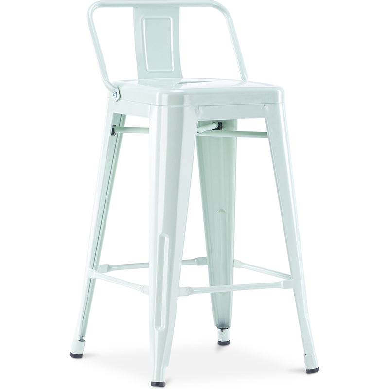 Taburete de Bar con Respaldo - Diseño Industrial - 60cm - New Edition - Stylix