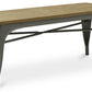 Banc Stylix gris foncé, assise bois clair