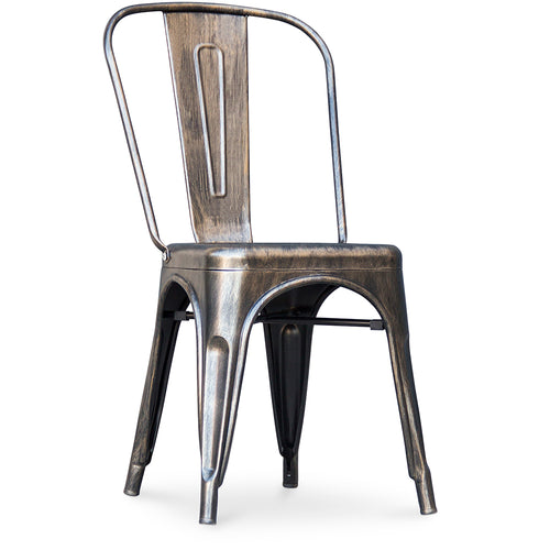 Sedia da pranzo - Design industriale - Acciaio - Nuova edizione - Stylix