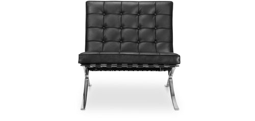 Fauteuil tapissé en cuir - Fauteuil design avec repose-pieds - Town
